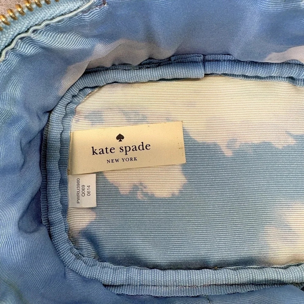 KATE SPADE NEW YORK ZIPPERED JEWELRY BOX TRAVEL CASE BLUE
